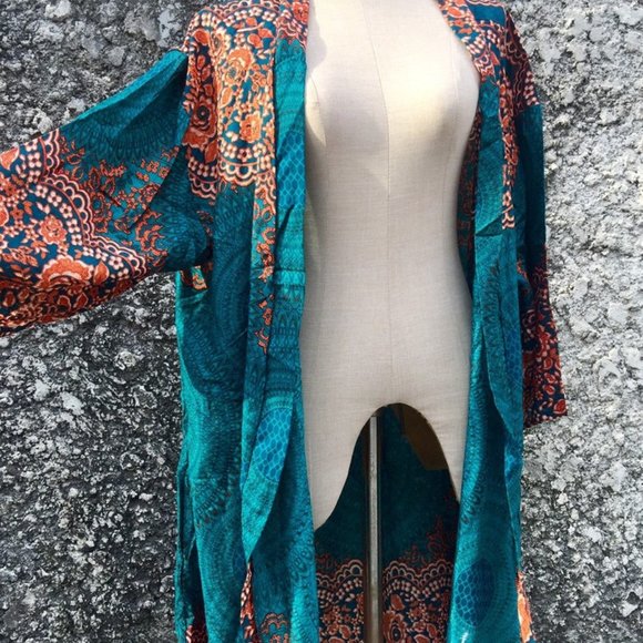 Hippie Festival Long Cardigan Blazer Tribal Boho Gypsy Bohemian Oversize style T